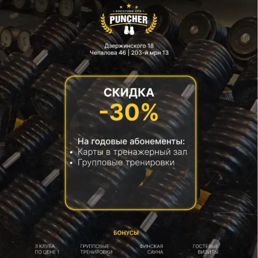 Скидка -30% - PUNCHER | Спорт | Якутск